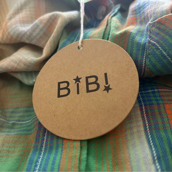 BiBi Button Down Faded Plaid Shirt – XL - Picture 4 of 6